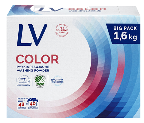 LV 1,6kg Color pyykinpesujauhe