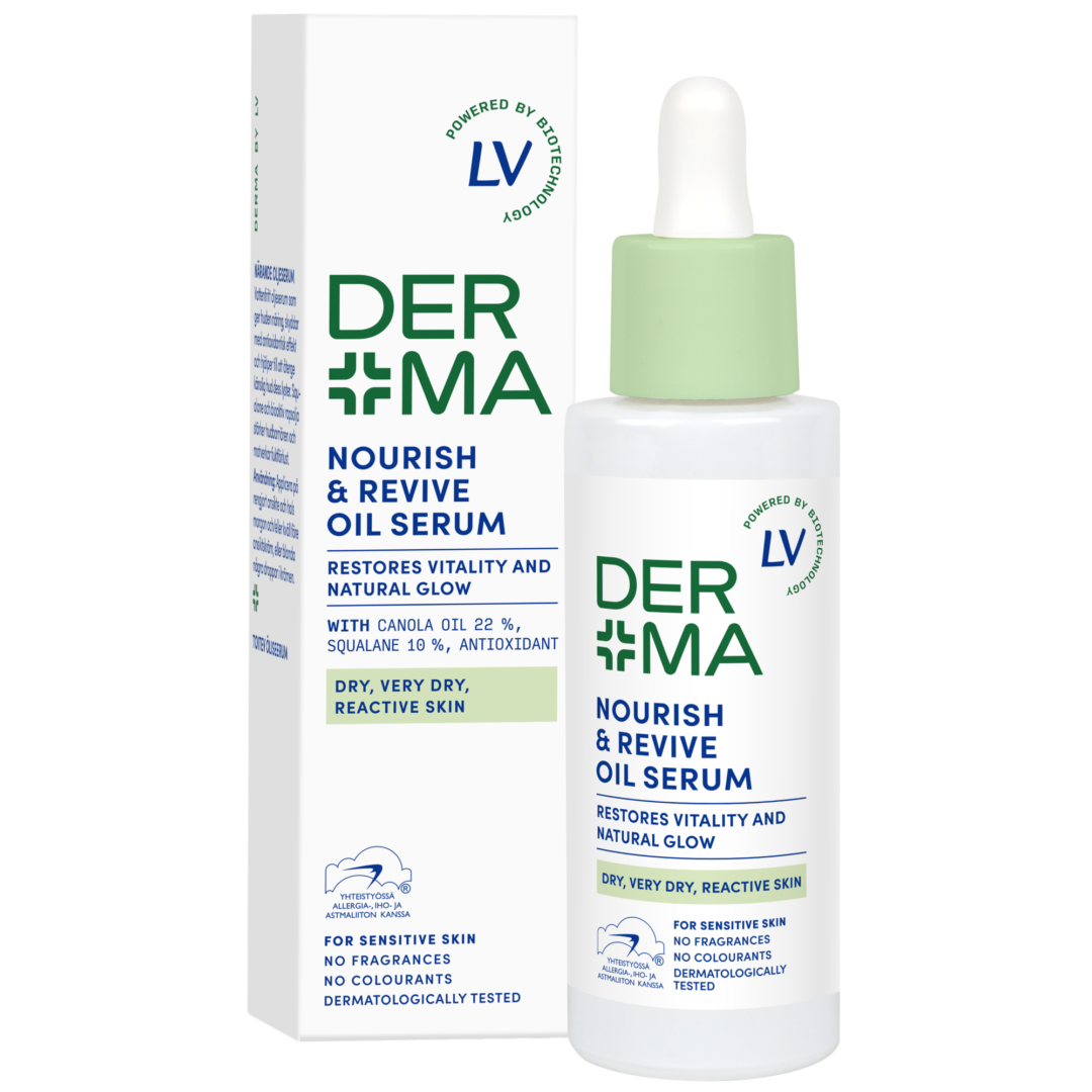 Kuvassa on Derma by LV Nourish & Revive Oil Serum