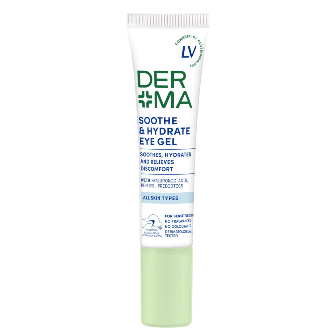 Kuvassa on Derma by LV 15ml Soothe & Hydrate Eye Gel