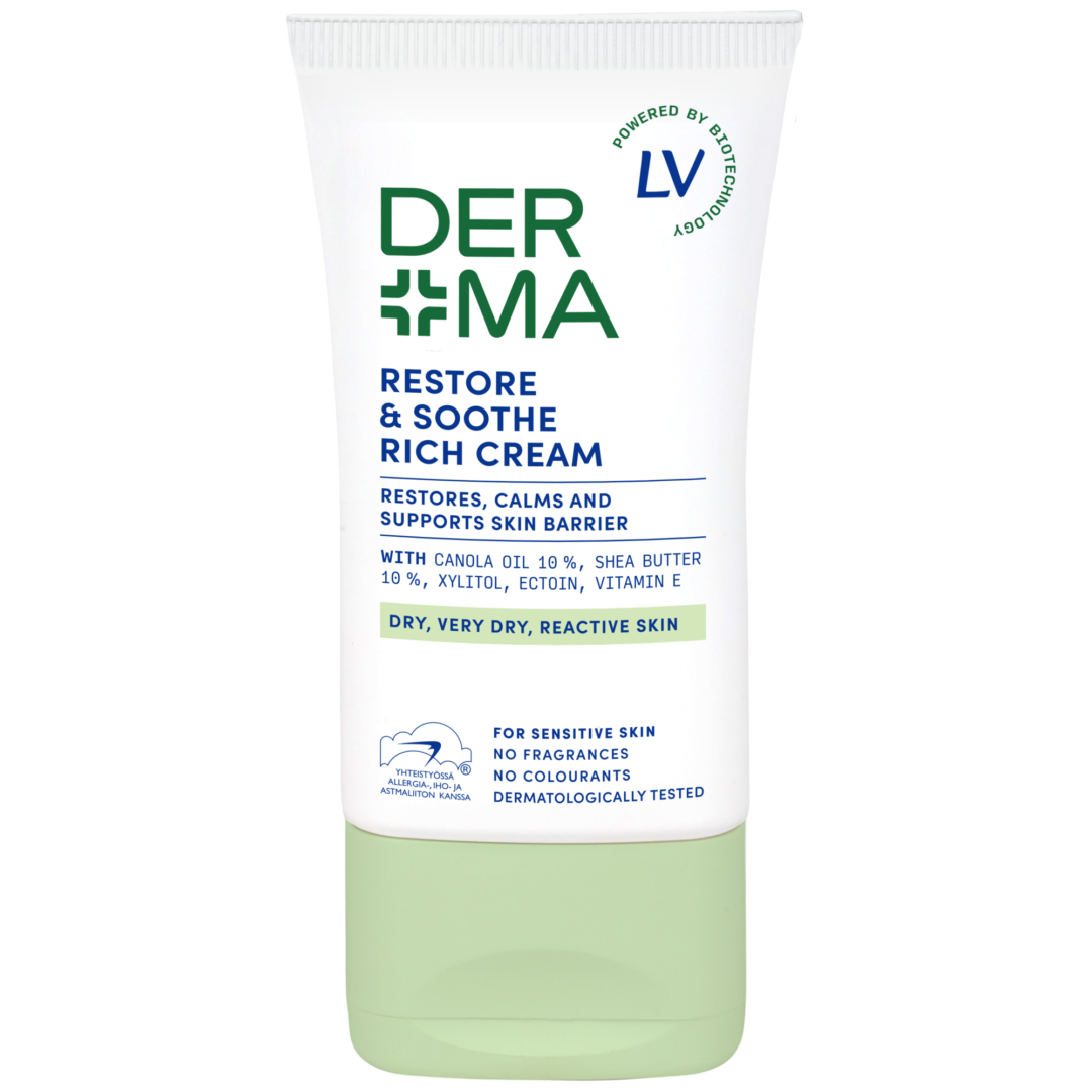 Kuvassa on Derma by LV 50ml Restore & Soothe Rich Cream