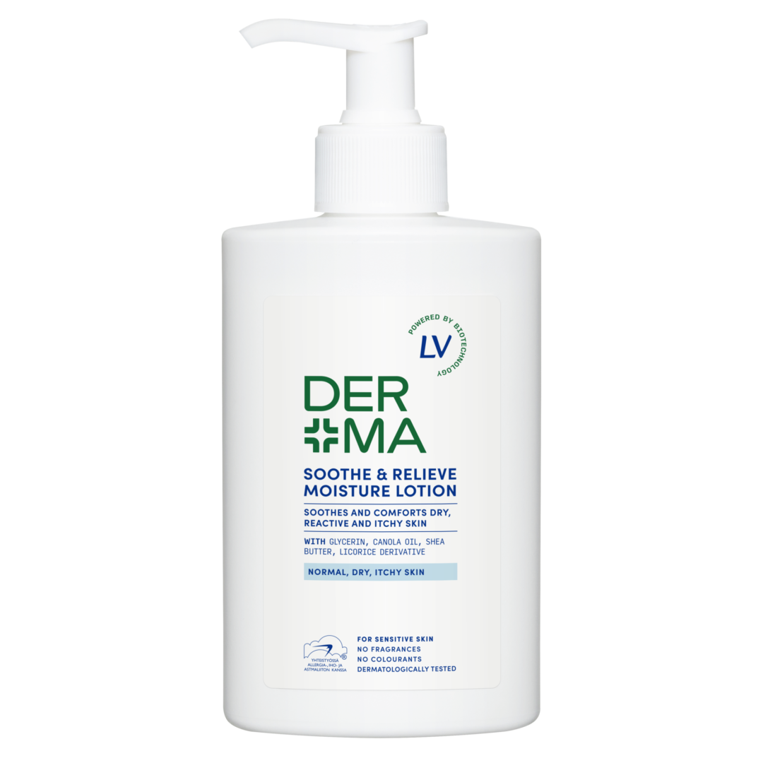 Kuvassa on Derma by LV 300ml Soothe & Relieve Moisture Lotion