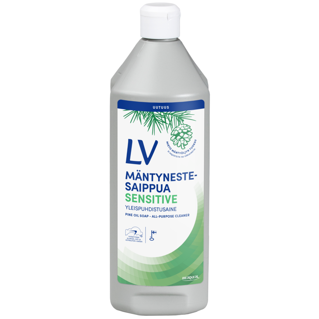 Kuvassa on LV Mantynestesaippua 1L
