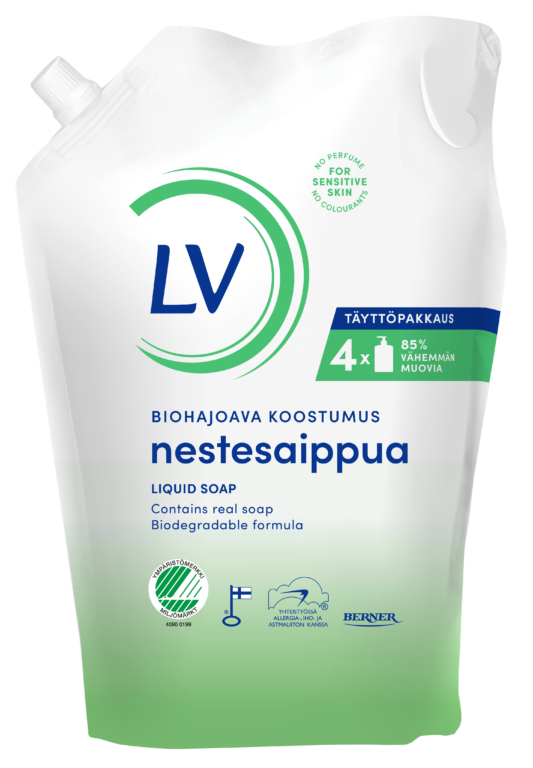 Kuvassa on LV Nestesaippua1-2L
