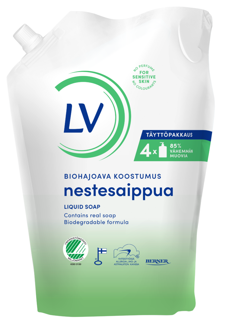 Kuvassa on LV Nestesaippua1-2L